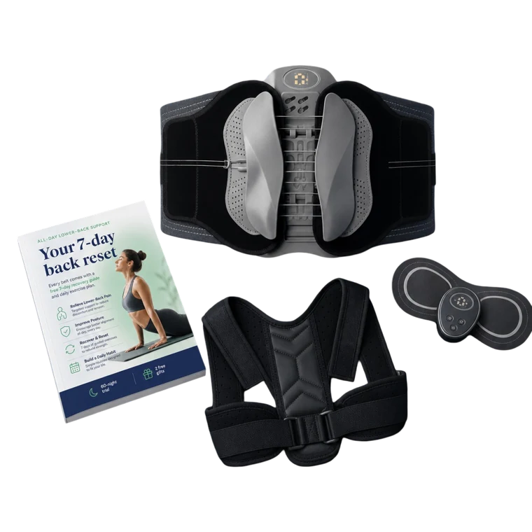Lumbra Pro: belt, guide, posture corrector and EMS